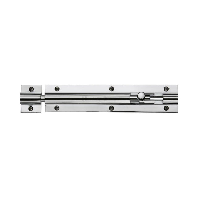 Heritage Brass Accessories Polished Chrome / Straight Surface Bolts / 150mm / 6" Heritage Brass - Door Bolt Straight 6" x 1.25" Polished Chrome Finish