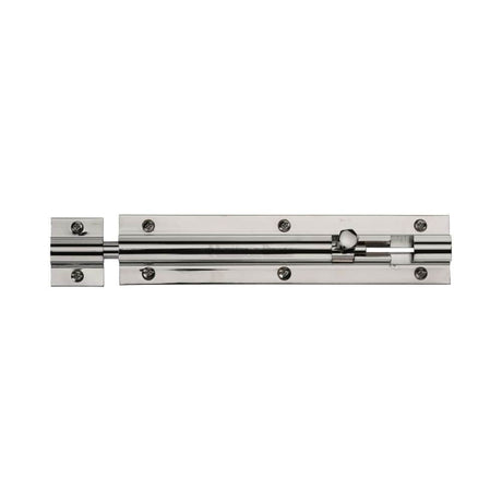 Heritage Brass Accessories Polished Nickel / Straight Surface Bolts / 150mm / 6" Heritage Brass - Door Bolt Straight 6" x 1.25" Polished Nickel Finish