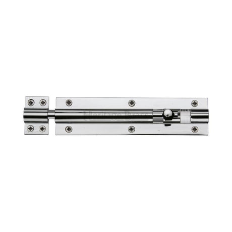 Heritage Brass Accessories Polished Chrome / Straight Surface Bolts / 150mm / 6" Heritage Brass - Door Bolt Straight 6" x 1.5" Polished Chrome Finish