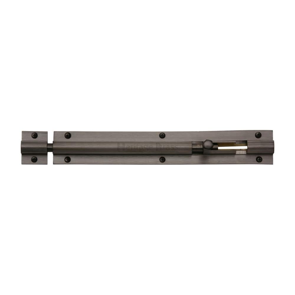Heritage Brass Accessories Matt Bronze / Straight Surface Bolts / 200mm / 8" Heritage Brass - Door Bolt Straight 8" x 1.25" Matt Bronze Finish