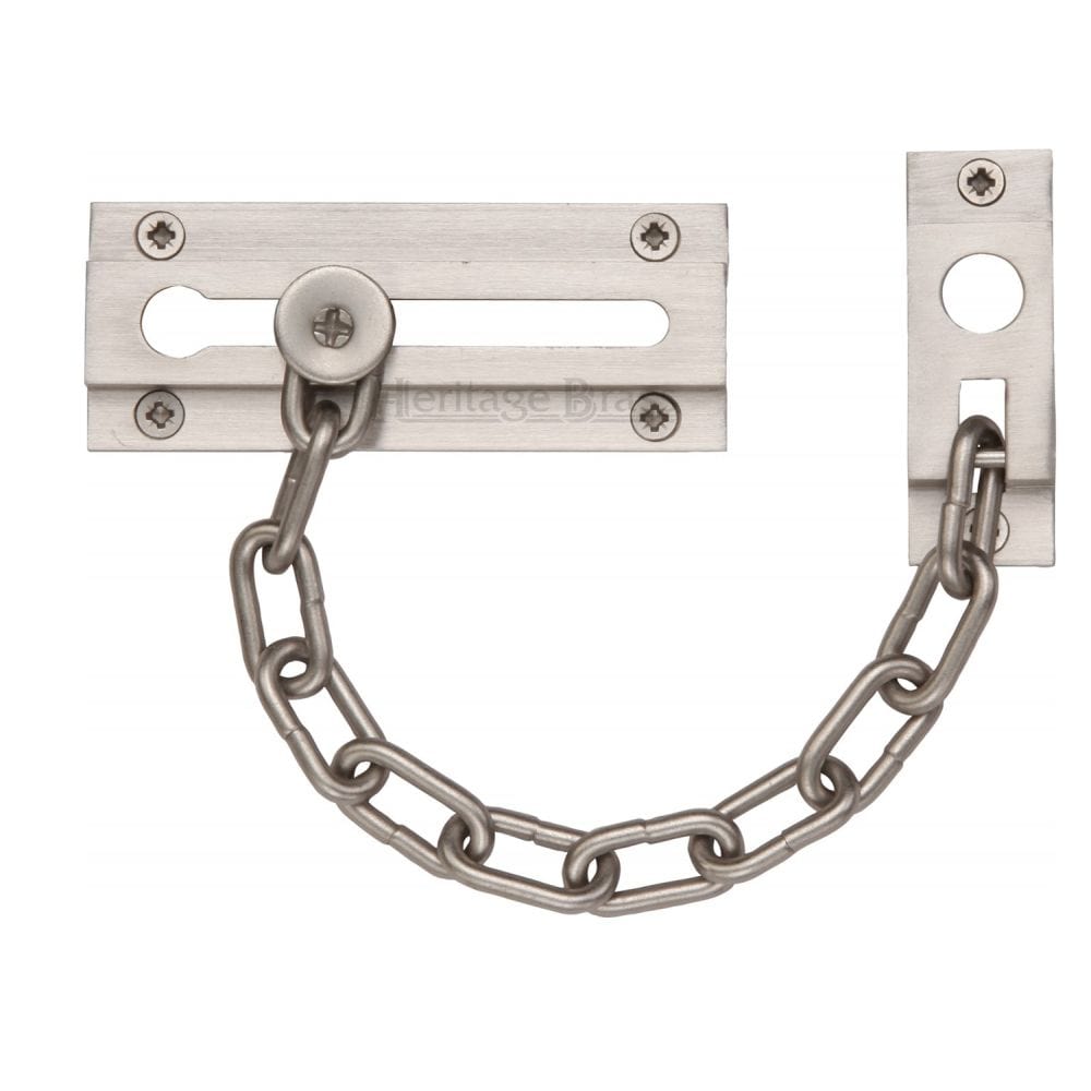 Heritage Brass Door Furniture Satin Nickel / Door Chains Heritage Brass - Door Chain Satin Nickel Finish