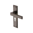Heritage Brass Door Furniture Matt Bronze / Euro Profile Lock Handles Heritage Brass - Door Handle Euro Profile Atlantis Design Matt Bronze Finish