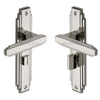 Heritage Brass Door Furniture Polished Nickel / Bathroom Lock Handles Heritage Brass - Door Handle for Bathroom Astoria Design Polished Nickel Finish