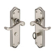 Heritage Brass Door Furniture Mercury Dual Finish,Satin Nickel and Polished Nickel / Bathroom Lock Handles Heritage Brass - Door Handle for Bathroom Buckingham Design Mercury Finish