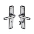 Heritage Brass Door Furniture Polished Chrome / Bathroom Lock Handles Heritage Brass - Door Handle for Bathroom Deco Design Polished Chrome Finish
