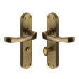Heritage Brass Door Furniture Antique Brass / Bathroom Lock Handles Heritage Brass - Door Handle for Bathroom Gloucester Design Antique Brass Finish