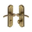 Heritage Brass Door Furniture Antique Brass / Bathroom Lock Handles Heritage Brass - Door Handle for Bathroom Howard Design Antique Brass Finish