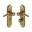 Heritage Brass Door Furniture Antique Brass / Bathroom Lock Handles Heritage Brass - Door Handle for Bathroom Verona Small Design Antique Brass Finish