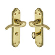 Heritage Brass Door Furniture Polished Brass / Bathroom Lock Handles Heritage Brass - Door Handle for Bathroom Verona Small Design Polished Brass Finish