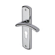 Heritage Brass Door Furniture Polished Chrome / Euro Profile Lock Handles Heritage Brass - Door Handle for Euro Profile Plate Centaur Design Polished Chrome F
