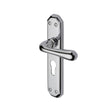 Heritage Brass Door Furniture Polished Chrome / Euro Profile Lock Handles Heritage Brass - Door Handle for Euro Profile Plate Charlbury Design Polished Chrome