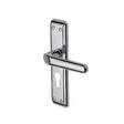 Heritage Brass Door Furniture Polished Chrome / Euro Profile Lock Handles Heritage Brass - Door Handle for Euro Profile Plate Deco Design Polished Chrome Fini
