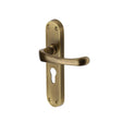 Heritage Brass Door Furniture Antique Brass / Euro Profile Lock Handles Heritage Brass - Door Handle for Euro Profile Plate Gloucester Design Antique Brass