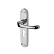 Heritage Brass Door Furniture Polished Chrome / Euro Profile Lock Handles Heritage Brass - Door Handle for Euro Profile Plate Gloucester Design Polished Chrom