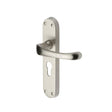 Heritage Brass Door Furniture Satin Nickel / Euro Profile Lock Handles Heritage Brass - Door Handle for Euro Profile Plate Gloucester Design Satin Nicke