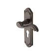 Heritage Brass Door Furniture Matt Bronze / Euro Profile Lock Handles Heritage Brass - Door Handle for Euro Profile Plate Lisboa Design Matt Bronze Fi