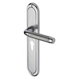 Heritage Brass Door Furniture Apollo Dual Finish,Satin Chrome/Polished Chrome / Euro Profile Lock Handles Heritage Brass - Door Handle for Euro Profile Plate Saturn Long Design Apollo Fi