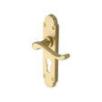 Heritage Brass Door Furniture Satin Brass / Euro Profile Lock Handles Heritage Brass - Door Handle for Euro Profile Plate Savoy Design Satin Brass Fini