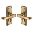 Heritage Brass Door Furniture Antique Brass / Privacy Handles Heritage Brass - Door Handle for Privacy Set Windsor Short Design Antique Brass Fin