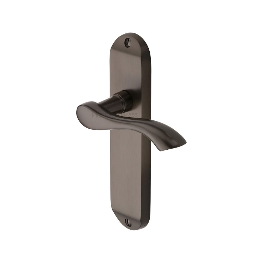 Heritage Brass Door Furniture Matt Bronze / Latch Handles Heritage Brass - Door Handle Lever Latch Algarve Design Matt Bronze Finish