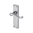 Heritage Brass Door Furniture Polished Chrome / Latch Handles Heritage Brass - Door Handle Lever Latch Bedford Design Polished Chrome Finish