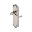 Heritage Brass Door Furniture Mercury Dual Finish,Satin Nickel and Polished Nickel / Latch Handles Heritage Brass - Door Handle Lever Latch Buckingham Design Mercury Finish