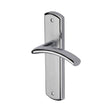 Heritage Brass Door Furniture Apollo Dual Finish,Satin Chrome/Polished Chrome / Latch Handles Heritage Brass - Door Handle Lever Latch Centaur Design Apollo Finish