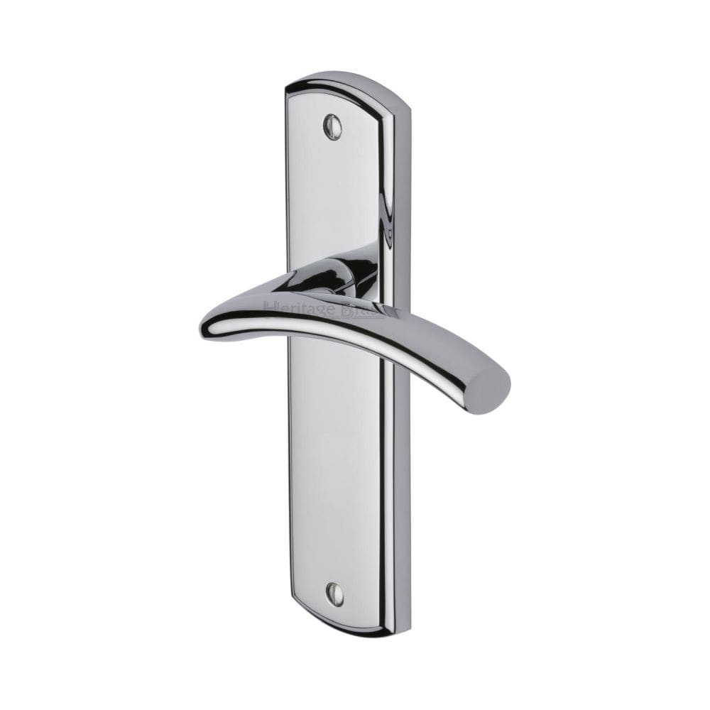 Heritage Brass Door Furniture Polished Chrome / Latch Handles Heritage Brass - Door Handle Lever Latch Centaur Design Polished Chrome Finish
