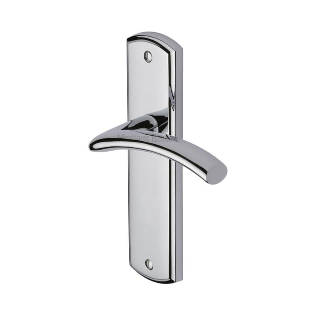 Heritage Brass Door Furniture Polished Chrome / Latch Handles Heritage Brass - Door Handle Lever Latch Centaur Design Polished Chrome Finish