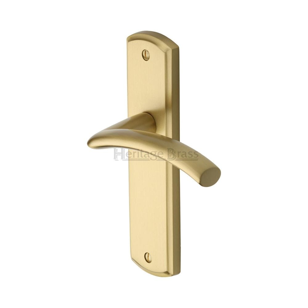 Heritage Brass Door Furniture Satin Brass / Latch Handles Heritage Brass - Door Handle Lever Latch Centaur Design Satin Brass Finish