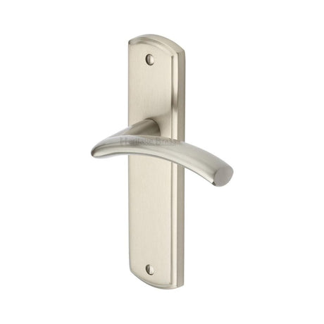 Heritage Brass Door Furniture Satin Nickel / Latch Handles Heritage Brass - Door Handle Lever Latch Centaur Design Satin Nickel Finish