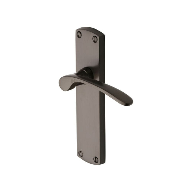 Heritage Brass Door Furniture Matt Bronze / Latch Handles Heritage Brass - Door Handle Lever Latch Diplomat Design Matt Bronze Finish