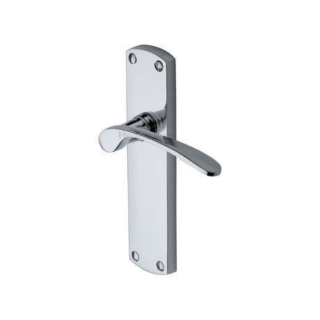 Heritage Brass Door Furniture Polished Chrome / Latch Handles Heritage Brass - Door Handle Lever Latch Diplomat Design Polished Chrome Finish