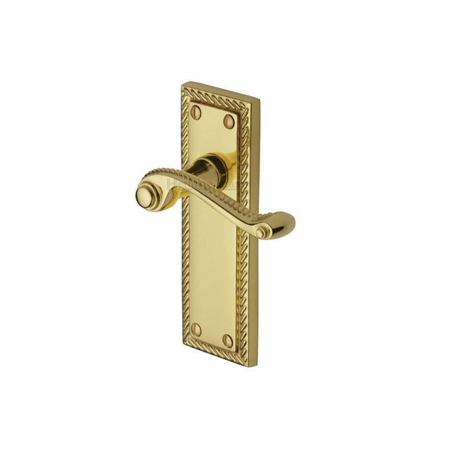 Heritage Brass Door Furniture Polished Brass / Latch Handles Heritage Brass - Door Handle Lever Latch Georgian Design Polished Brass Finish