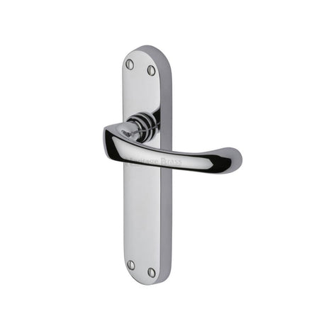 Heritage Brass Door Furniture Polished Chrome / Latch Handles Heritage Brass - Door Handle Lever Latch Gloucester Design Polished Chrome Finish