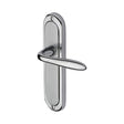 Heritage Brass Door Furniture Apollo Dual Finish,Satin Chrome/Polished Chrome / Latch Handles Heritage Brass - Door Handle Lever Latch Henley Design Apollo Finish