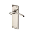 Heritage Brass Door Furniture Satin Nickel / Latch Handles Heritage Brass - Door Handle Lever Latch Hilton Design Satin Nickel Finish