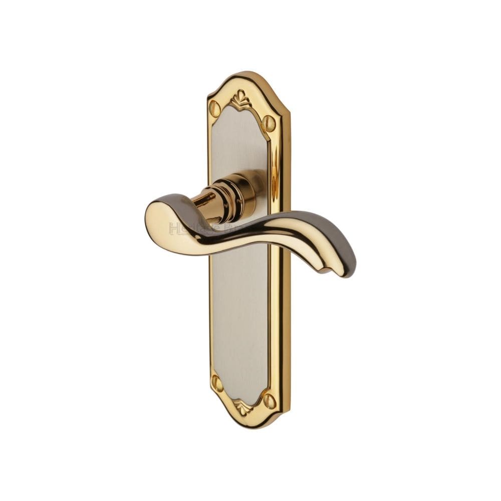 Heritage Brass Door Furniture Jupiter Split Finish / Latch Handles Heritage Brass - Door Handle Lever Latch Lisboa Design Jupiter Finish