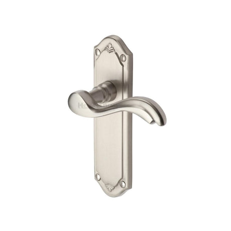 Heritage Brass Door Furniture Satin Nickel / Latch Handles Heritage Brass - Door Handle Lever Latch Lisboa Design Satin Nickel Finish