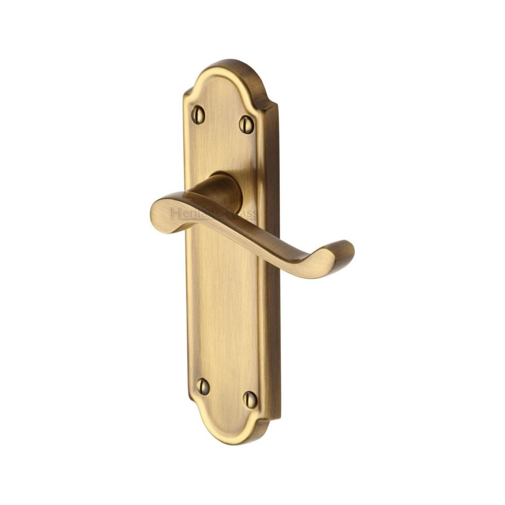 Heritage Brass Door Furniture Antique Brass / Latch Handles Heritage Brass - Door Handle Lever Latch Meridian Design Antique Brass Finish