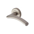 Heritage Brass Door Furniture Satin Nickel / Round Rose Heritage Brass - Door Handle Lever Latch on Round Rose Centaur Design Satin Nicke
