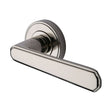 Heritage Brass Door Furniture Polished Nickel / Round Rose Heritage Brass - Door Handle Lever Latch on Round Rose Century Design Polished Nicke