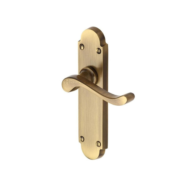 Heritage Brass Door Furniture Antique Brass / Latch Handles Heritage Brass - Door Handle Lever Latch Savoy Design Antique Brass Finish