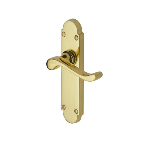 Heritage Brass Door Furniture Polished Brass / Latch Handles Heritage Brass - Door Handle Lever Latch Savoy Design Polished Brass Finish