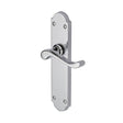 Heritage Brass Door Furniture Polished Chrome / Latch Handles Heritage Brass - Door Handle Lever Latch Savoy Long Design Polished Chrome Finish