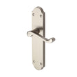 Heritage Brass Door Furniture Satin Chrome / Latch Handles Heritage Brass - Door Handle Lever Latch Savoy Long Design Satin Chrome Finish
