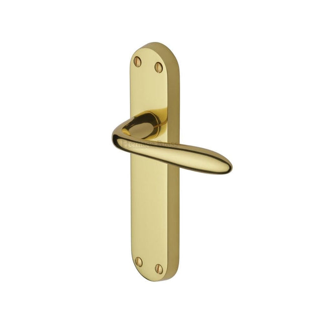 Heritage Brass Door Furniture Polished Brass / Latch Handles Heritage Brass - Door Handle Lever Latch Sutton Design Polished Brass Finish