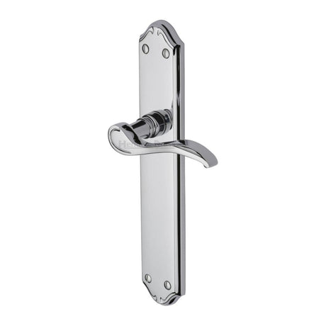 Heritage Brass Door Furniture Polished Chrome / Latch Handles Heritage Brass - Door Handle Lever Latch Verona Design Polished Chrome Finish
