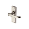 Heritage Brass Door Furniture Satin Nickel / Latch Handles Heritage Brass - Door Handle Lever Latch Windsor Short Design Satin Nickel Finish