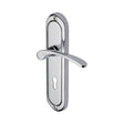 Heritage Brass Door Furniture Polished Chrome / Std. Lock Handles Heritage Brass - Door Handle Lever Lock Ambassador Design Polished Chrome Finish